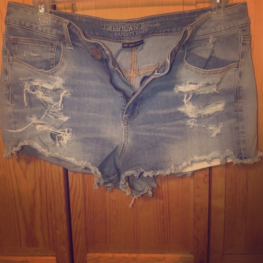 Ripped American Eagle shorts